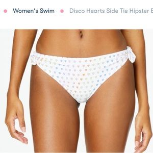 Roller Rabbit New with Tags Disco Hearts side tie hipster bottom Size Medium